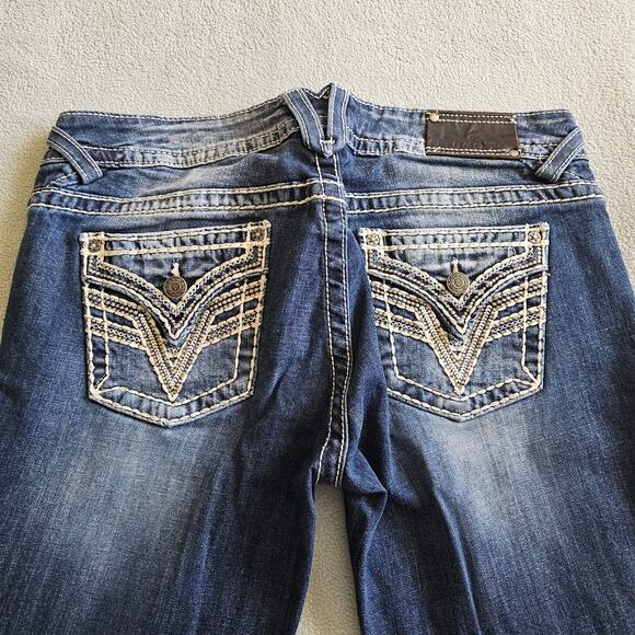 Vigoss Slim Boot Jeans Womens 35Wx31L Medium Wash Stretch Waist Dallas Fit - Picture 5 of 10